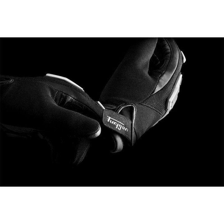 Gants moto d'été Furygan SHADE Noir/Blanc