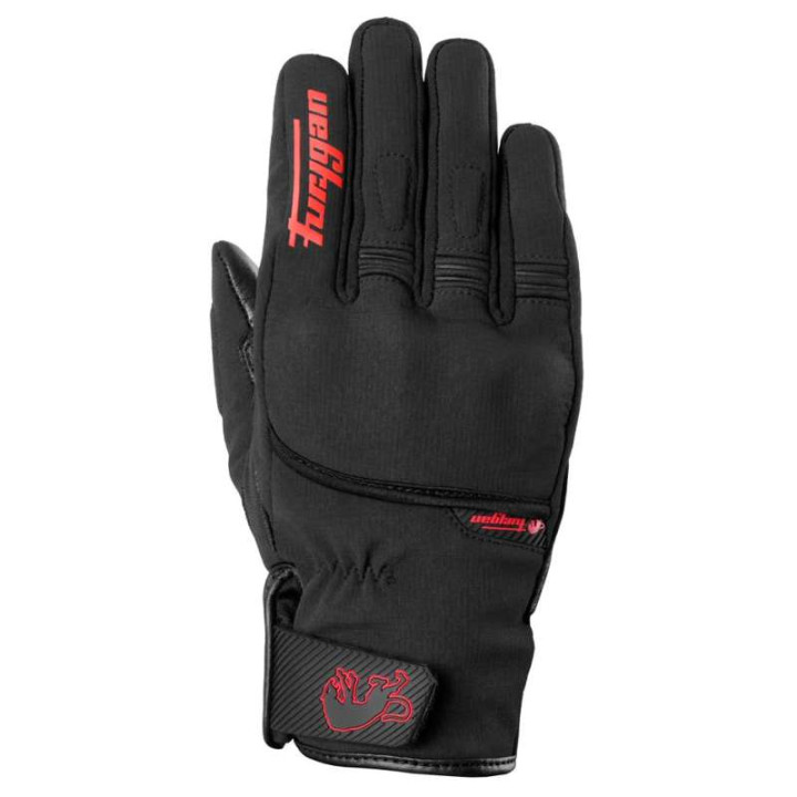 Gants moto Furygan JET ALL SEASONS EVO D3O Noir/Rouge