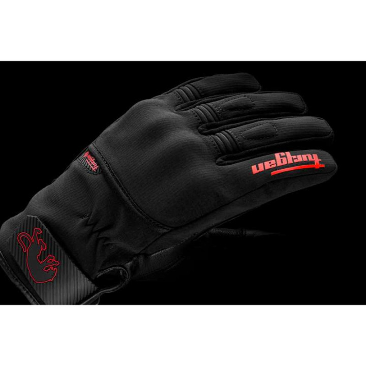 Gants moto Furygan JET ALL SEASONS EVO D3O Noir/Rouge
