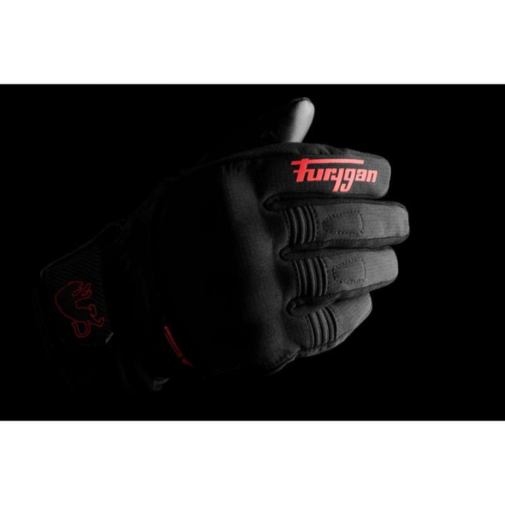 Gants moto Furygan JET ALL SEASONS EVO D3O Noir/Rouge