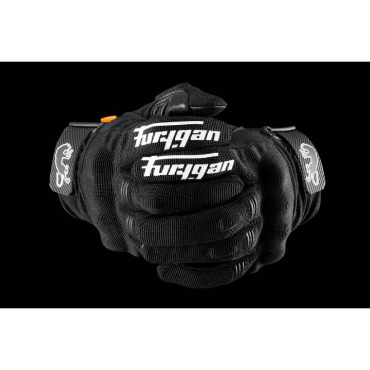 Gants moto d'été femme Furygan JET LADY D3O EVO Noir/Blanc
