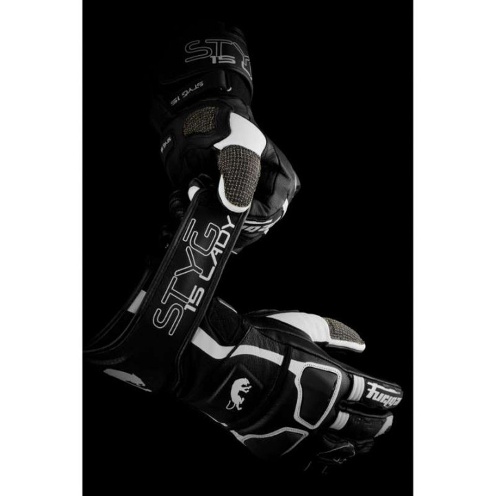 Gants moto femme Furygan STYG15 LADY Noir/Blanc