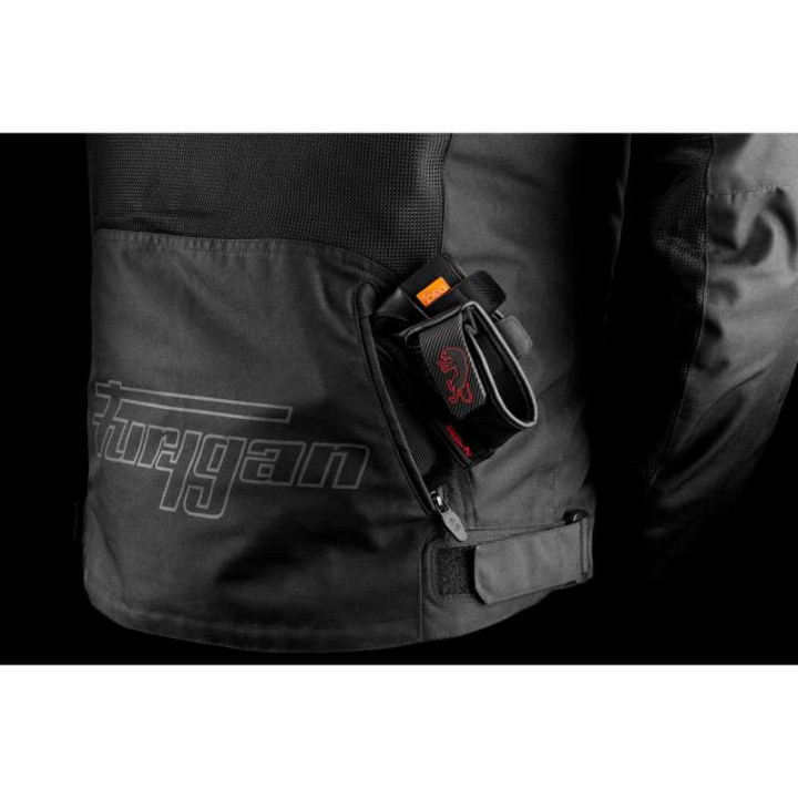 Blouson moto d'été Furygan AQUILON Noir/Gris