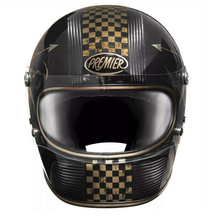 Premier TROPHY Carbon NX Gold Chromed motorcycle helmet