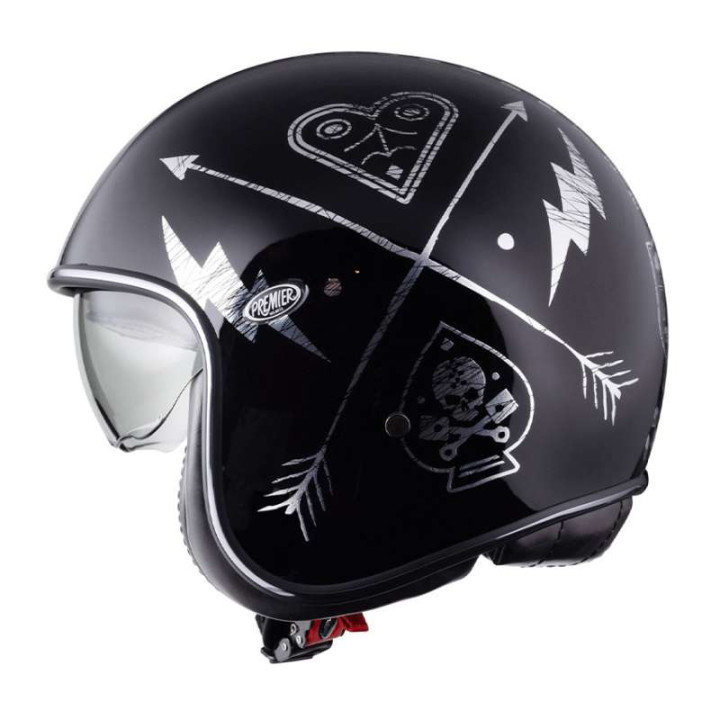 Casque moto Premier VINTAGE NX Silver Chromed