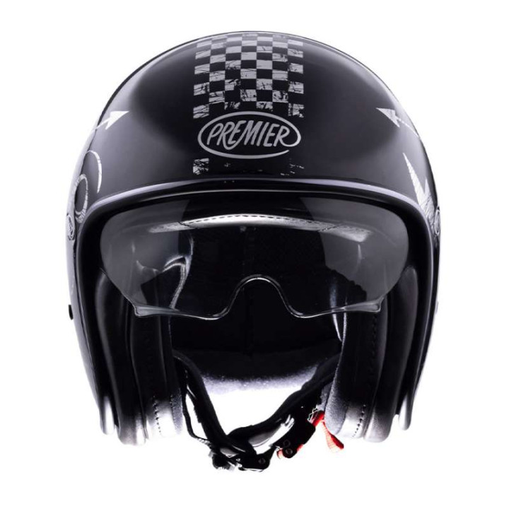 Casque moto Premier VINTAGE NX Silver Chromed