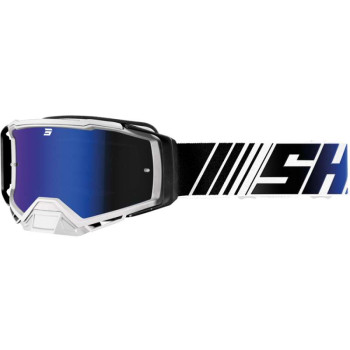 Masque moto cross Shot CORE STRIPE Blue Glossy Iridium