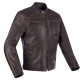 Blouson moto cuir Segura DEVON Marron/Kaki