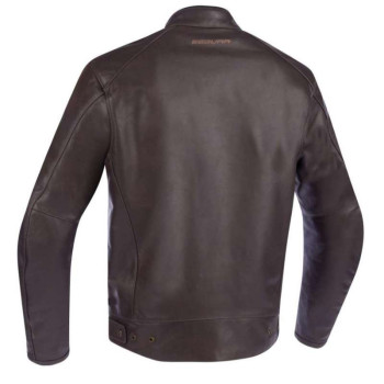 Blouson moto cuir Segura DEVON Marron/Kaki