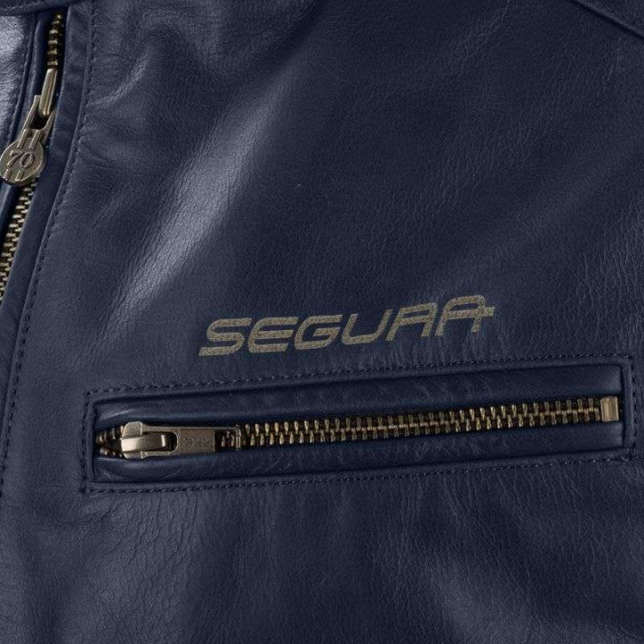 Blouson moto cuir Segura FUNKY MARINE
