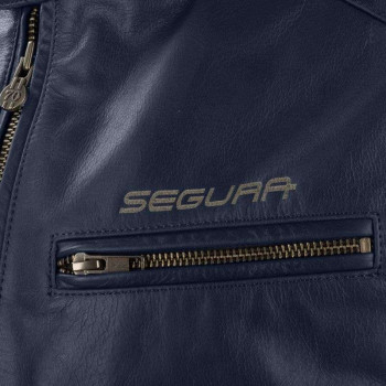 Blouson moto cuir Segura FUNKY MARINE