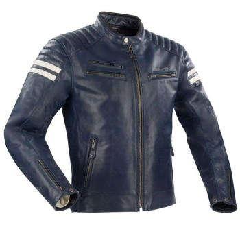 Blouson moto cuir Segura FUNKY MARINE