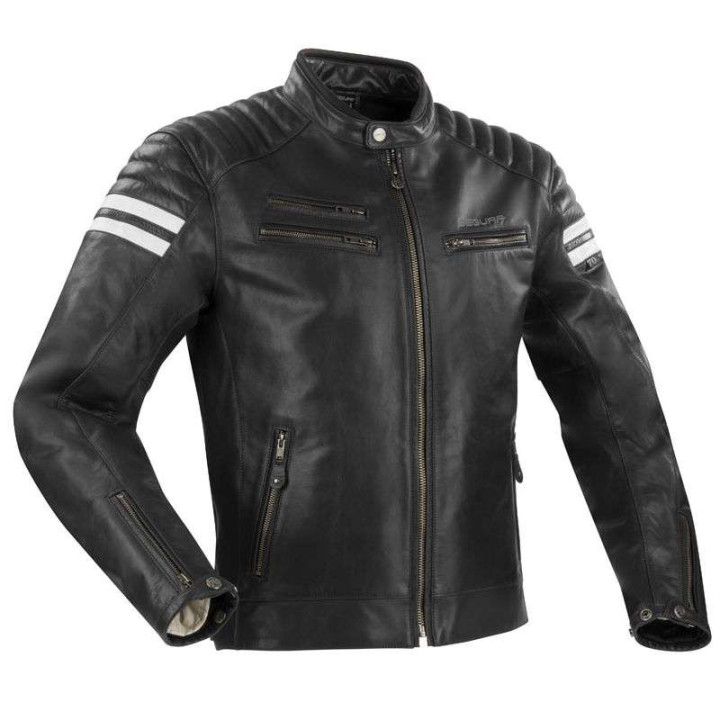 Blouson moto cuir Segura FUNKY NOIR