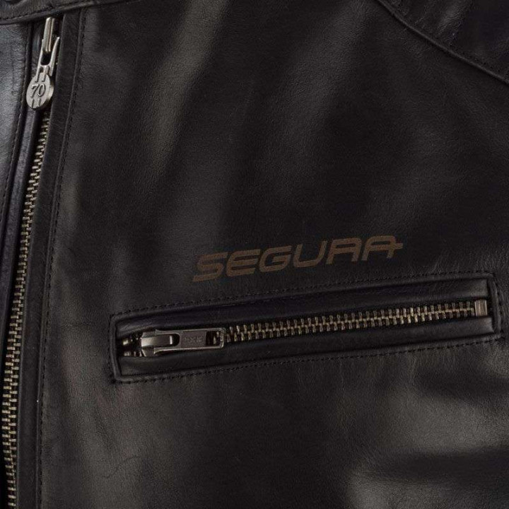 Blouson moto cuir Segura FUNKY NOIR