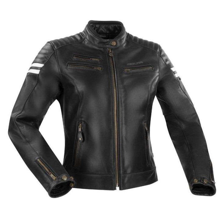 Blouson moto cuir femme Segura LADY FUNKY NOIR