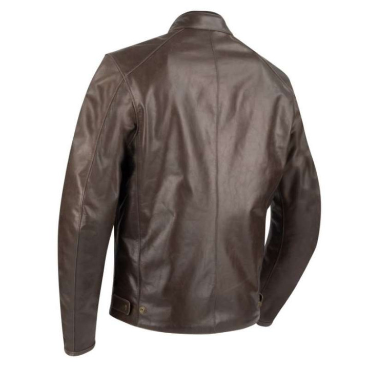 Blouson moto cuir Segura LAXEY MARRON