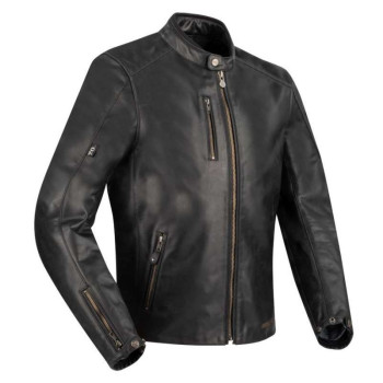 Blouson moto cuir Segura LAXEY NOIR