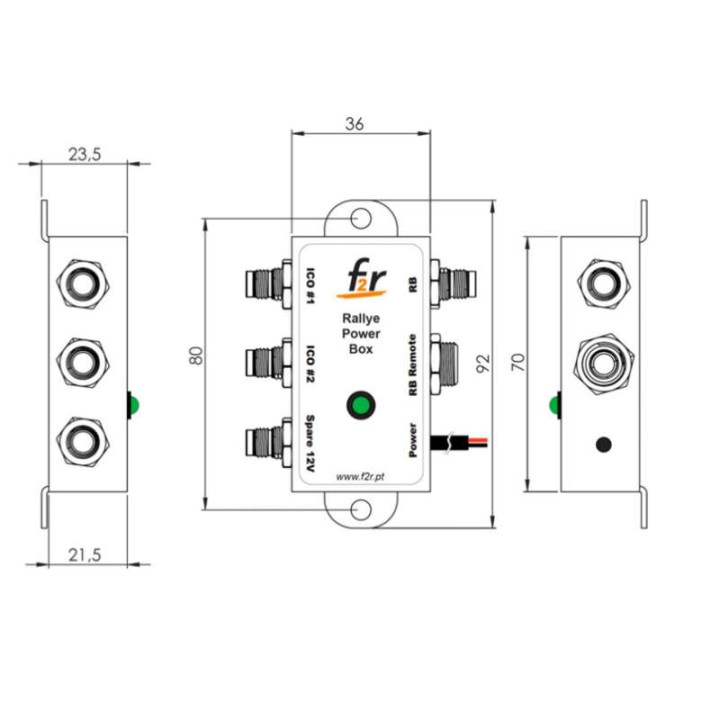 F2R power supply PB001 RALLYE POWER BOX