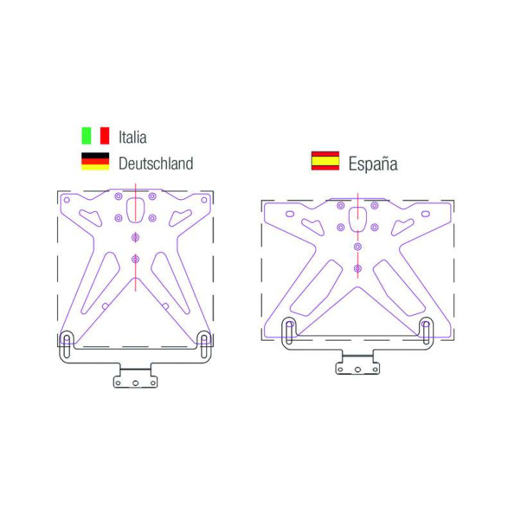 Catadioptre homologué Bihr support horizontal
