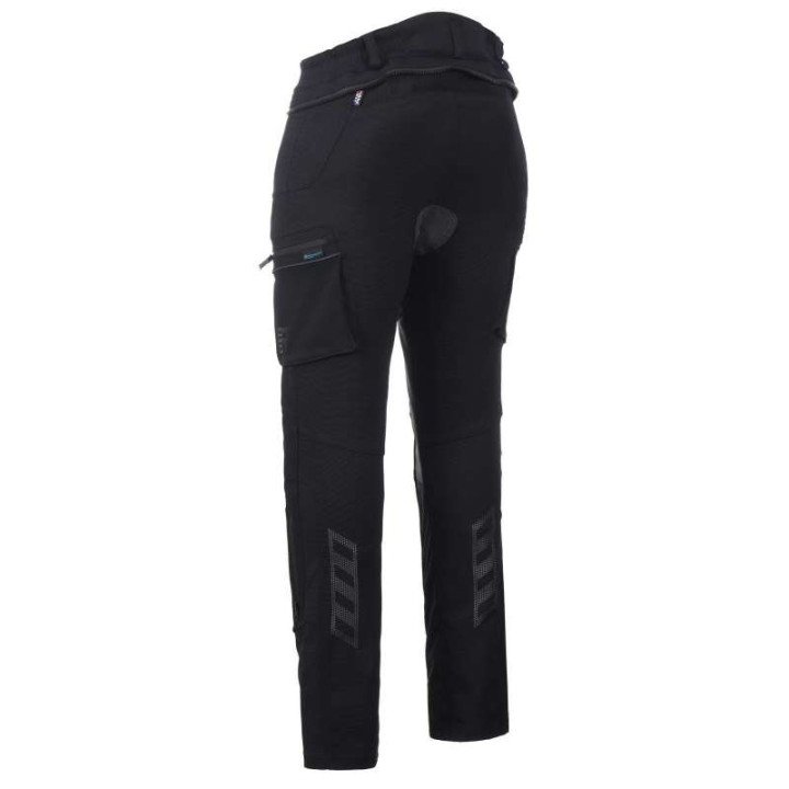 Pantalon moto été Rukka AIRTACAMA Noir Jambes Courtes