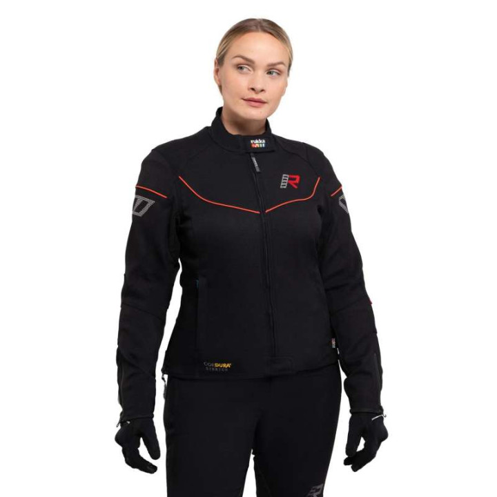 Blouson moto femme Rukka AIRGOBINA 2.0 Noir/Rouge