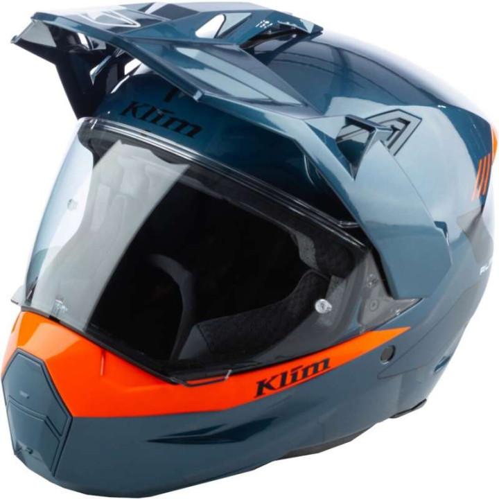 Casque Klim X1 ALPHA Gloss Concept Petrol / Strike Orange