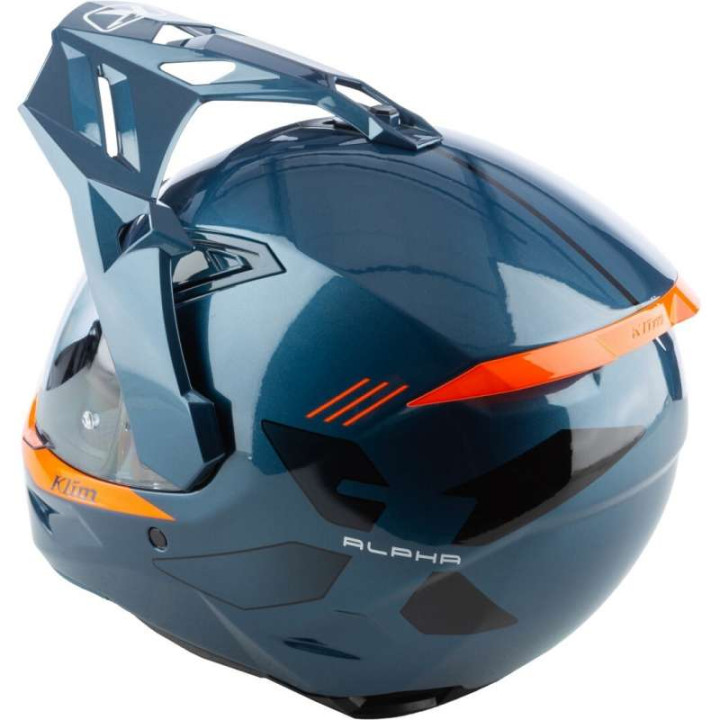 Casque Klim X1 ALPHA Gloss Concept Petrol / Strike Orange