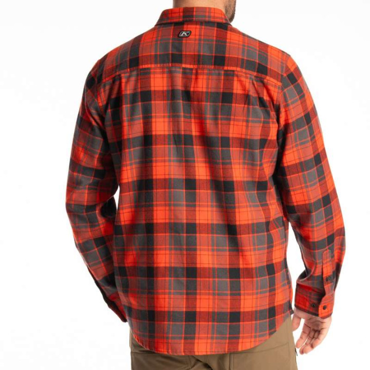 Chemise KLIM COTTONWOOD MIDWEIGHT FLANNEL Fiery Red / Black