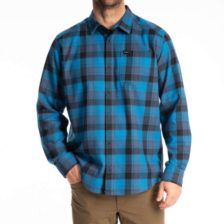 Chemise KLIM COTTONWOOD MIDWEIGHT FLANNEL Blue Fusion / Black