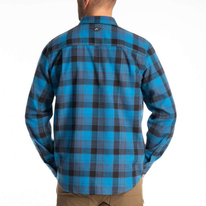 Chemise KLIM COTTONWOOD MIDWEIGHT FLANNEL Blue Fusion / Black
