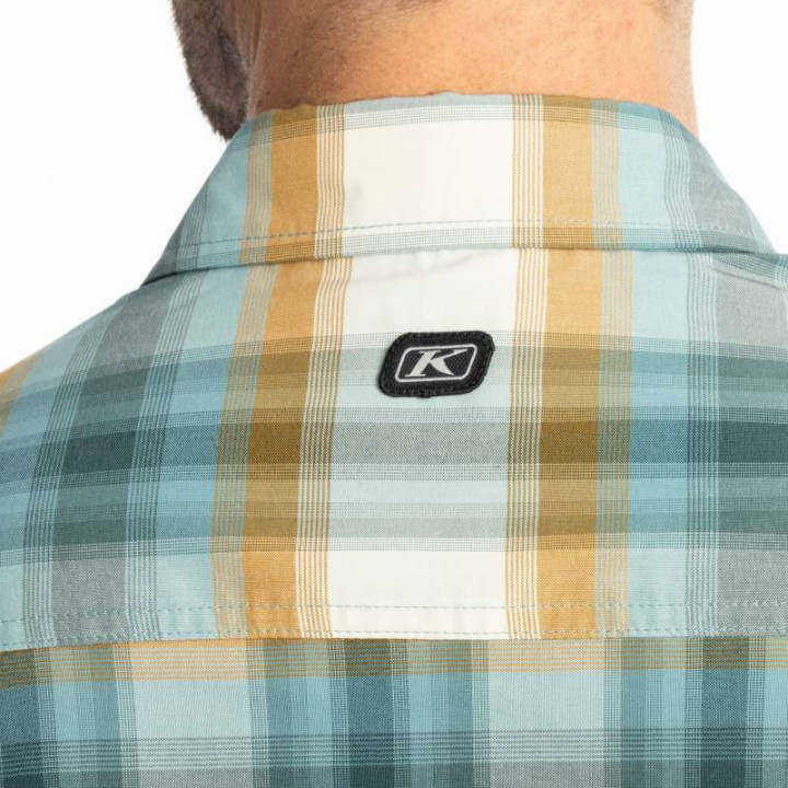 Chemise KLIM NERO STRETCH Mineral Blue / Golden Brown