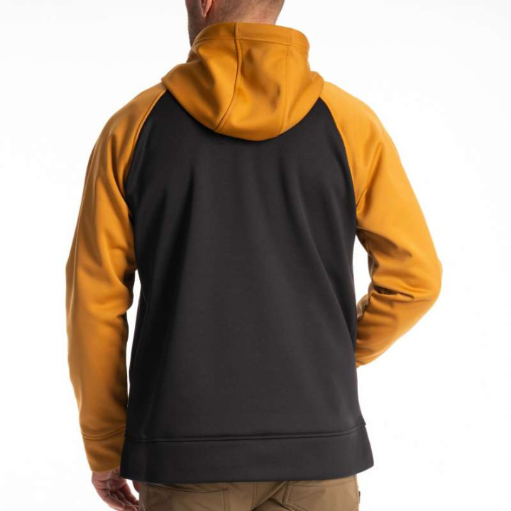 Sweat KLIM FOUNDATION PULLOVER HOODIE Black / Golden Brown Sweat KLIM FOUNDATION PULLOVER HOODIE Black / Golden Brown