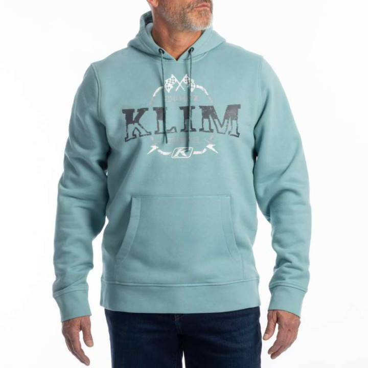 Sweat KLIM DIRT RIDER PULLOVER HOODIE Mineral Blue / Asphalt Sweat KLIM DIRT RIDER PULLOVER HOODIE Mineral Blue / Asphalt