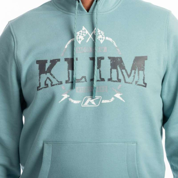 Sweat KLIM DIRT RIDER PULLOVER HOODIE Mineral Blue / Asphalt Sweat KLIM DIRT RIDER PULLOVER HOODIE Mineral Blue / Asphalt