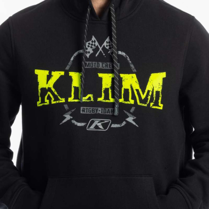 Sweat KLIM DIRT RIDER PULLOVER HOODIE Black / Hi-Vis