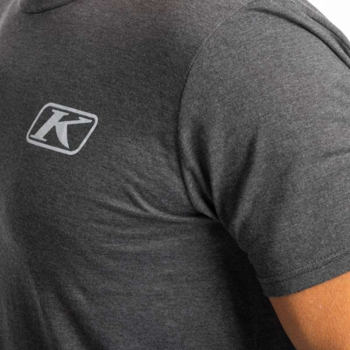 Klim RIPPIN' TRI-BLEND Heathered Charcoal T-shirt - High-rise