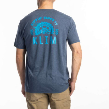 Klim RIPPIN' TRI-BLEND T-shirt Navy Frost / White