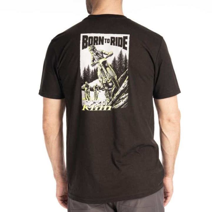 T-shirt Klim SADDLE MOUNTAIN TRI-BLEND Black / Hi-Vis T-shirt Klim SADDLE MOUNTAIN TRI-BLEND Black / Hi-Vis