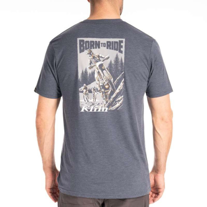 Tee-shirt Klim SADDLE MOUNTAIN TRI-BLEND Navy Frost / Monument