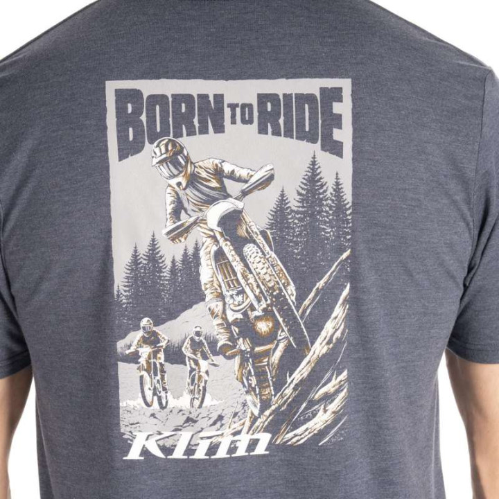 Tee-shirt Klim SADDLE MOUNTAIN TRI-BLEND Navy Frost / Monument