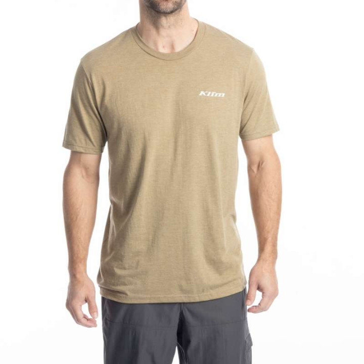 Tee-shirt Klim SADDLE MOUNTAIN TRI-BLEND Coyote Brown Heather / White Tee-shirt Klim SADDLE MOUNTAIN TRI-BLEND Coyote Brown Heather / White