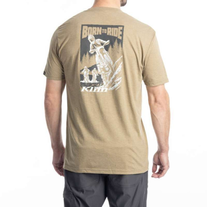 T-shirt Klim SADDLE MOUNTAIN TRI-BLEND Coyote Brown Heather / White T-shirt Klim SADDLE MOUNTAIN TRI-BLEND Coyote Brown Heather / White
