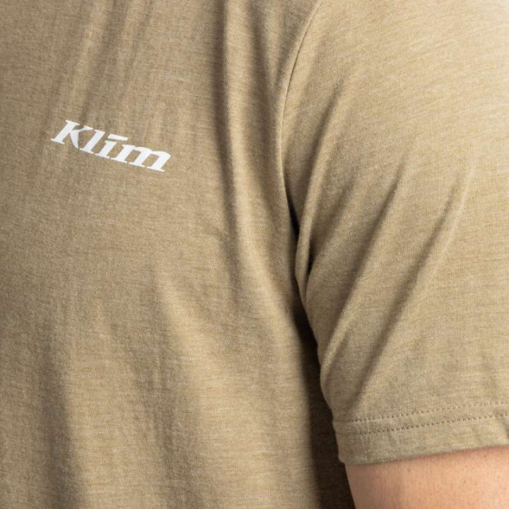 T-shirt Klim SADDLE MOUNTAIN TRI-BLEND Coyote Brown Heather / White T-shirt Klim SADDLE MOUNTAIN TRI-BLEND Coyote Brown Heather / White