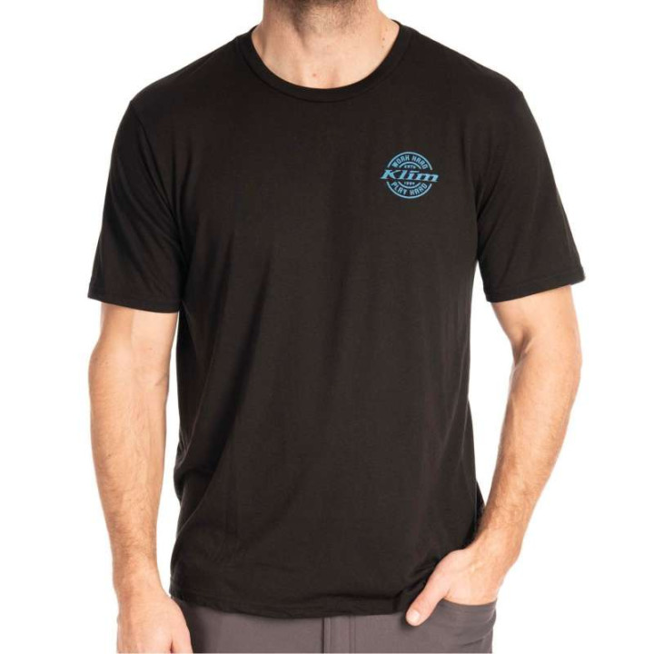 Tee-shirt Klim LIVE TO RIDE TRI-BLEND Black / Imperial Blue