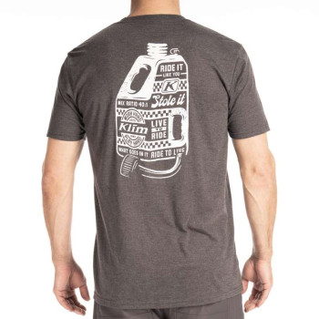 Tee-shirt Klim LIVE TO RIDE TRI-BLEND Heathered Charcoal / White