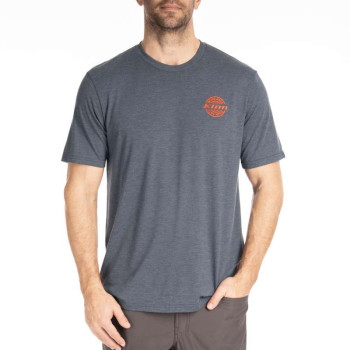 Tee-shirt Klim LIVE TO RIDE TRI-BLEND Navy Frost / Strike Orange