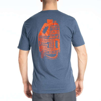 Tee-shirt Klim LIVE TO RIDE TRI-BLEND Navy Frost / Strike Orange