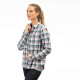 Chemise femme KLIM SUNLIGHT TRAIL MIDWEIGHT FLANNEL Snow White / Raspberry Radiance