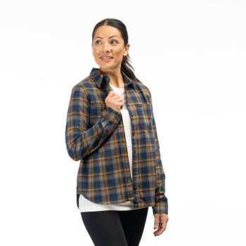 Chemise femme KLIM SUNLIGHT TRAIL MIDWEIGHT FLANNEL Dress Blues / Mock Orange