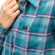 Chemise femme KLIM SUNLIGHT TRAIL MIDWEIGHT FLANNEL Deep Lagoon / Raspberry Radiance